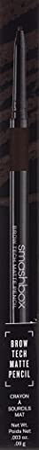 Smashbox Brow Tech Matte Pencil - Dark Brown, .003 oz, Perfect for Defined Brows