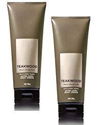 Bath & Body Works Men'S Ultra Shea Body Cream 2 Pack Teakwood - 8 Oz Each