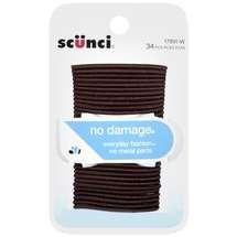 Scunci Brown N/D Elastics - Size 1 Hair Accessories, Metal Material, Durable Design