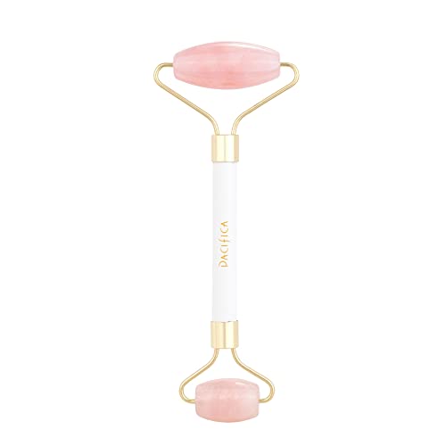 Pacifica Beauty Rose Quartz Face Roller for Face  Eyes  Neck  Body Muscle Relaxing  Treating Fine Lines and Wrinkles  Facial Be