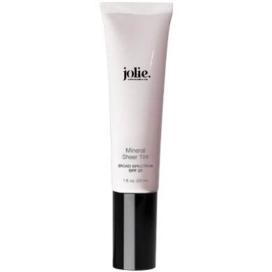 Jolie Mineral Sheer Tint Spf 20 - Oil Free Face Tinted Moisturizer, Fair Glow - Vegan