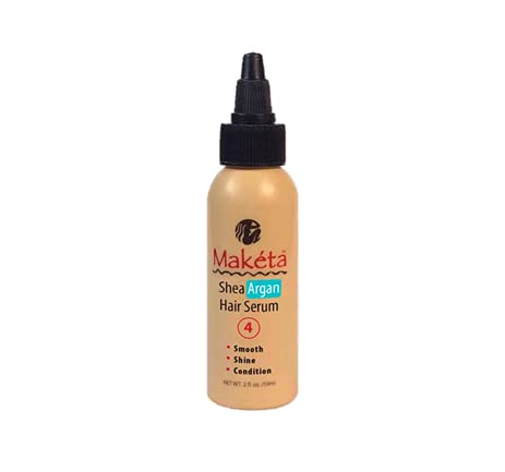 Maketa Coconut Shea Argan Hair Serum - 2 Fl Oz Nourishing & Hydrating Hair Treatment