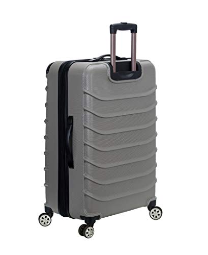 Rockland Silver Hardside Expandable Spinner Luggage Set, 2-Piece (20/28)