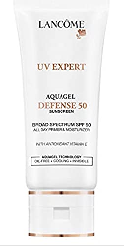 UV Expert Aquagel Defense 50 Broad Spectrum SPF 50 All Day Primer  Moisturizer with Antioxidant Vitamin E A 1 oz 30 ml