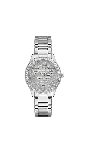 Guess Women'S 38Mm Silver Tone Watch With Bracelet & Silver Dial - Elegant Timepiece