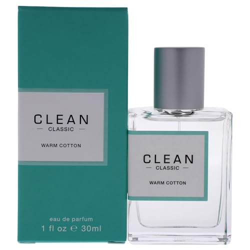 CLEAN Warm Cotton Eau de Parfum Spray - 1 Fl Oz, Fresh & Inviting Fragrance for Everyday Use