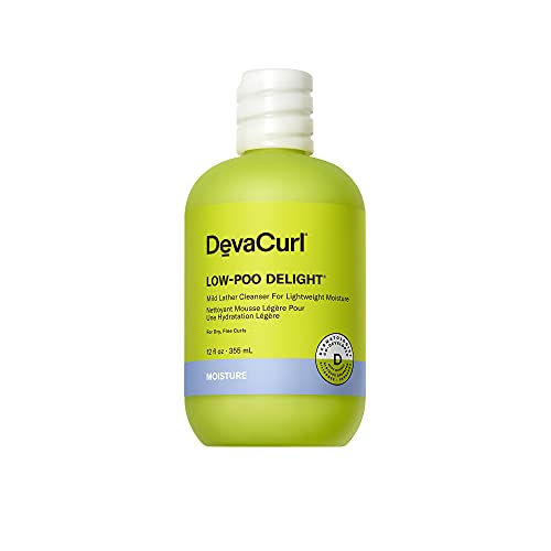 DevaCurl LowPoo Delight Mild Lather Cleanser for Lightweight Moisture  Green Oasis  12 fl oz