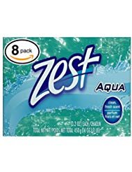 Zest Aqua Deodorant Bar Soap - Pack Of 8 With Vitamin E, Exfoliating & Moisturizing, 3.