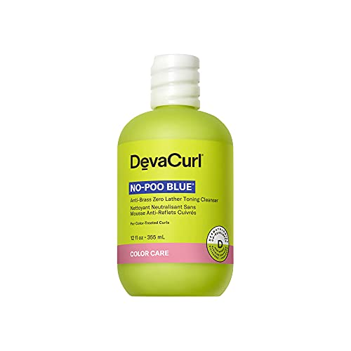 DevaCurl NoPoo Blue AntiBrass Zero Lather Toning Cleanser  Superfruits  12 fl oz