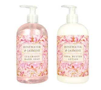 Greenwich Bay Botanical Collection: Rosewater & Jasmine Shea Butter Lotion & Hand Soap Bundle