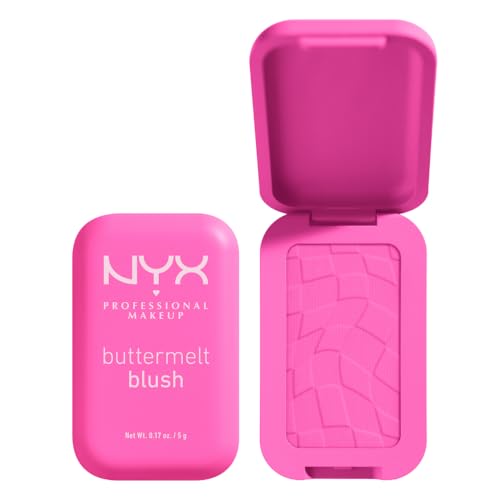 NYX PROFESSIONAL MAKEUP Buttermelt Powder Blush, Vegan, Fade & Transfer-Resistant, 0.17oz