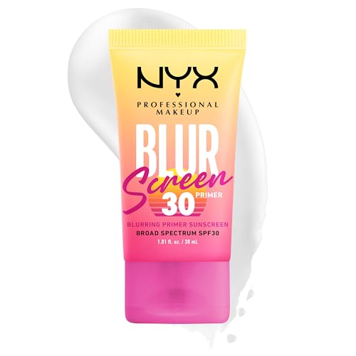 Nyx Professional Makeup Blurscreen Spf 30 Primer - 3-In-1 Vegan Blurring Makeup Primer, 0.