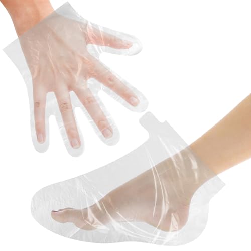 Mozeat Lens 200 Pcs Clear Paraffin Wax Liners For Hand & Feet Thermal Spa Treatment