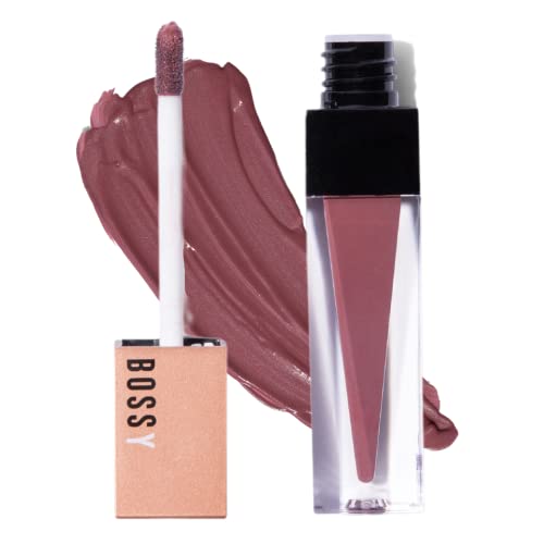 Bossy Cosmetics Vegan Liquid Lipstick - Hydrating Matte, Long Lasting, Classy Light Pink, 0.13 Fl Oz