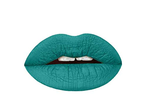 Aromi Teal Matte Liquid Lipstick - Waterproof Vegan Blue Green Lip Color, Long-Lasting Mermaid Vibes