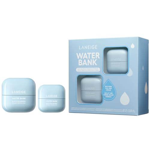 Laneige Water Cream Duo Set - Hydrating Hyaluronic Acid Creams, Full & Travel Size