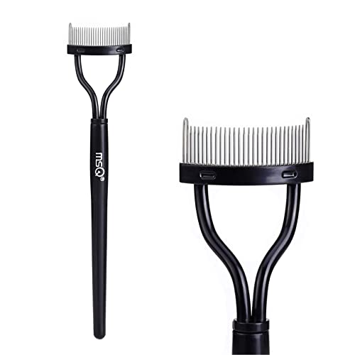 Msq Eyelash Comb Separator & Definer Tool - Stainless Steel, Black, 1 Count