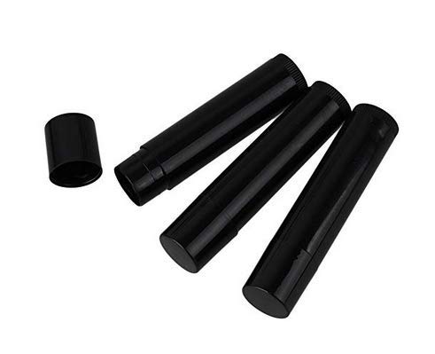 Woiwo 12 Pack Black Plastic Lip Balm Tubes - Empty Diy Lip Gloss Containers