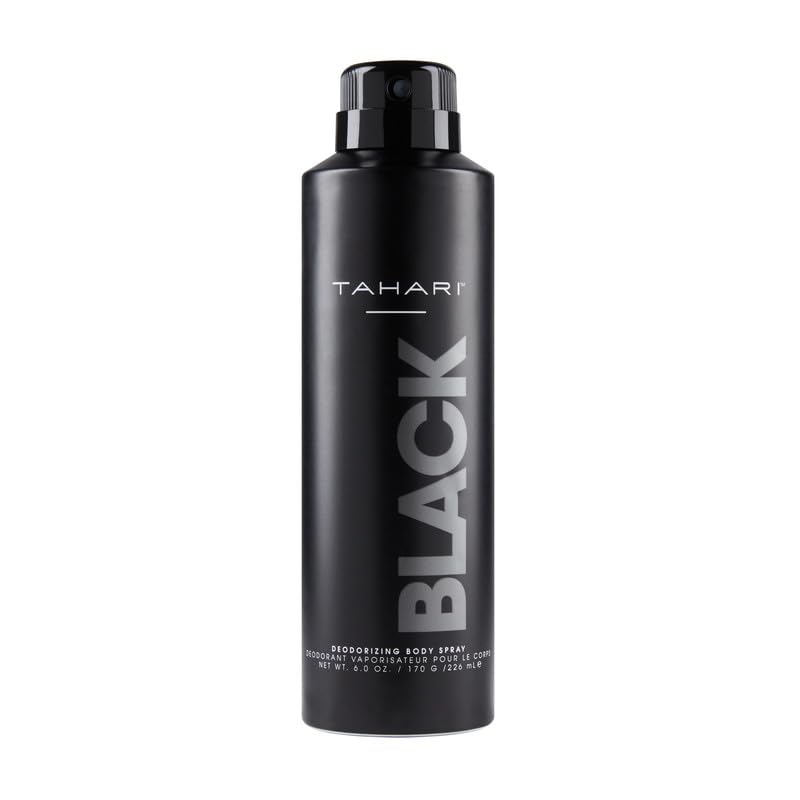 Tahari Men'S Deodorizing Body Spray, 6.0 Oz - Black Fragrance, Long-Lasting Freshness