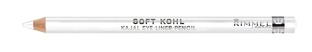 Rimmel London Soft Kohl Kajal Eyeliner Pencil - Pure White, 1 Count, Smooth Application