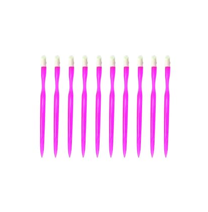 Soft 'N Style 10 Pack Professional Plastic Cuticle Pushers - Pink & Purple Tools For Nail Care