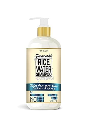 Unisaif Rice Water Shampoo For Curly Hair - Organic, Coconut Oil, 300Ml, Silicone Free