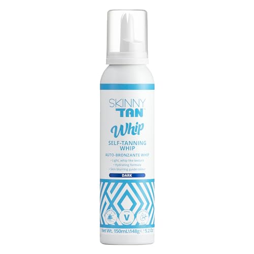 Skinny Tan Self-Tanning Whip - Nourishing Glow Body Tanner With Hyaluronic Acid, Dark, 5 Oz