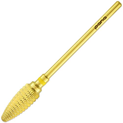 Beauticom Pana 3/32&quot; Carbide Safety Bit - Extra Fine Gold Large Cone For Dremel Drill