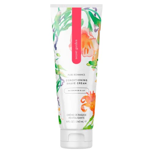 Pure Romance Coochy Cream - Scented Shave Cream For Smooth Bikini Area, Legs & Underarms, Secret Garden