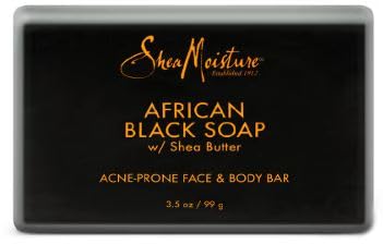 Sheamoisture African Black Soap Face & Body Bar For Oily, Blemish-Prone Skin, 3.5 Oz