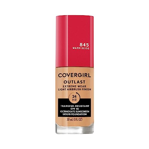 Covergirl Outlast Extreme Wear 3in1 Full Coverage Liquid Foundation  SPF 18 Sunscreen  Warm Beige  1 Fl Oz