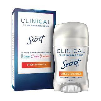 Secret Anti-Perspirant Deodorant, Invisible Solid, Powder Fresh, 4-Pack, 2.60 Oz Total