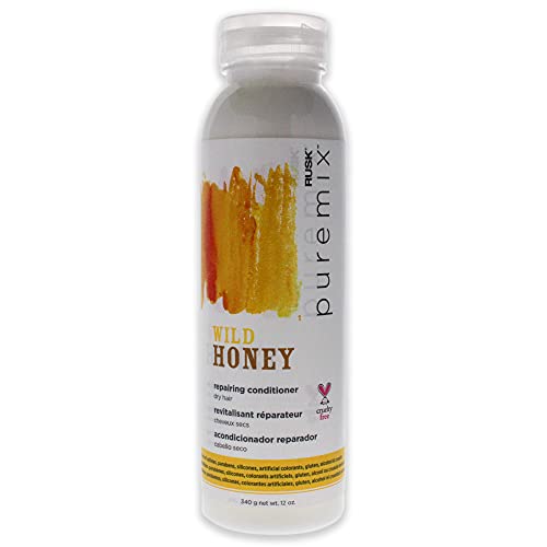 RUSK PUREMIX Wild Honey Repairing conditioner for Dry Hair  12 Oz  Formulated with Honey  Natural Antioxidants to Soften  Smoot