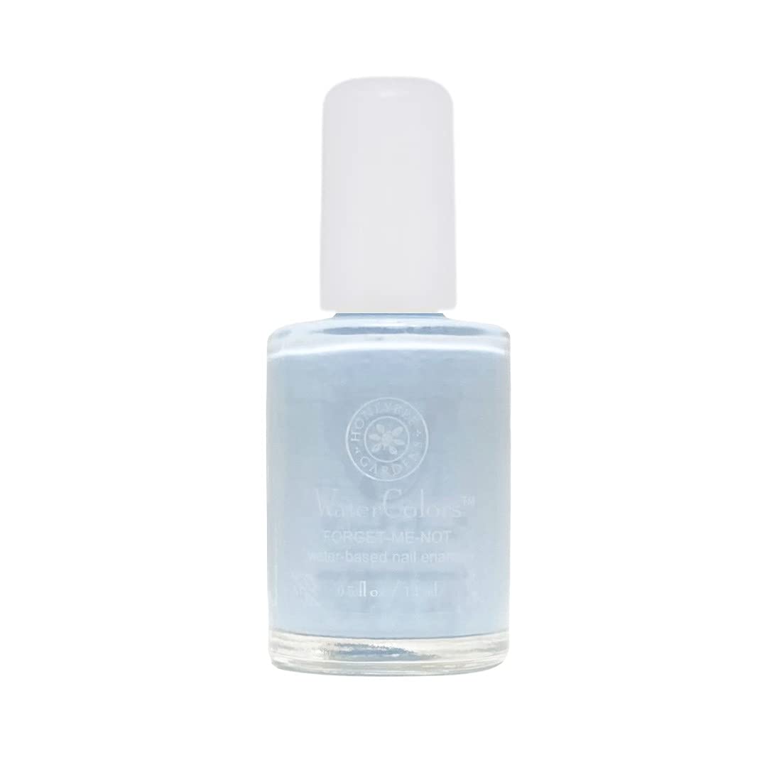 Honeybee Gardens Water-Based Nail Enamel, Forget Me Not, Matte Light Pastel Blue, 0.5 Fl Oz