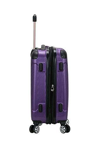 Rockland Purple Hardside Spinner Wheel Luggage, 20-Inch Carry-On Suitcase