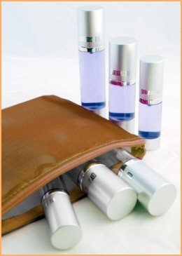 Bottlewise 5Pc Travel Kit - Leak Proof Refillable Airless Bottles For Skincare - Bronze