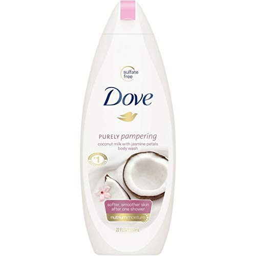 Dove Purely Pampering Body Wash, Coconut Milk & Jasmine Petals, 22 Oz (Pack Of 6)