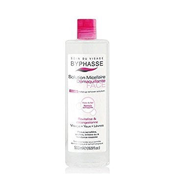 Byphasse Micellar Solution Cleansing Water 500Ml - Gentle Makeup Remover, Hydrating Formula