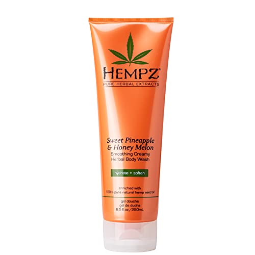 Hempz Herbal Body Wash for Women  Sweet Pineapple  Honey Melon  85 fl oz  Creamy  Hydrating Body Wash with 100 Pure Hemp S