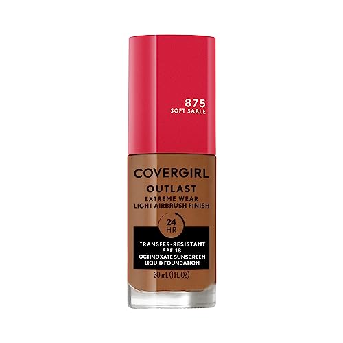 Covergirl Outlast Extreme Wear 3in1 Full Coverage Liquid Foundation  SPF 18 Sunscreen  Soft Sable  1 Fl Oz