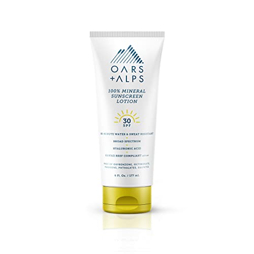 Oars + Alps Mineral Spf 30 Sunscreen Body Lotion With Hyaluronic Acid, 6 Fl Oz