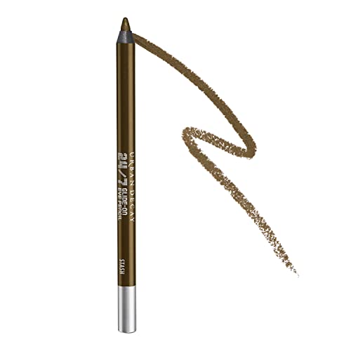 URBAN DECAY 24/7 Glide-On Waterproof Eyeliner Pencil - Stash Olive Green Shimmer, Smudge-Proof