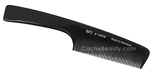 Diane Clippermate Comb 906 - 7.5&quot; Black Hard Rubber Medium Teeth Hair Comb