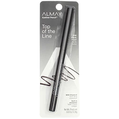 Almay All-Day Eyeliner Pencil, Black Pearl - 3 Pack, 0.01 oz Long-Lasting Eye Makeup