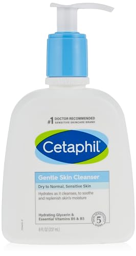 Cetaphil Gentle Skin Cleanser for Sensitive Skin, 8 Fl Oz - Ideal for Dry to Normal Skin