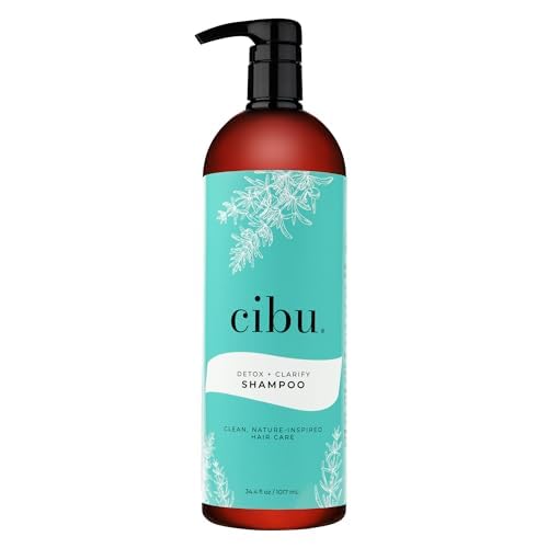 Cibu Detox + Clarify Shampoo, 34.4 Fl Oz - Removes Build-Up, Chlorine, Hard Water, All Hair