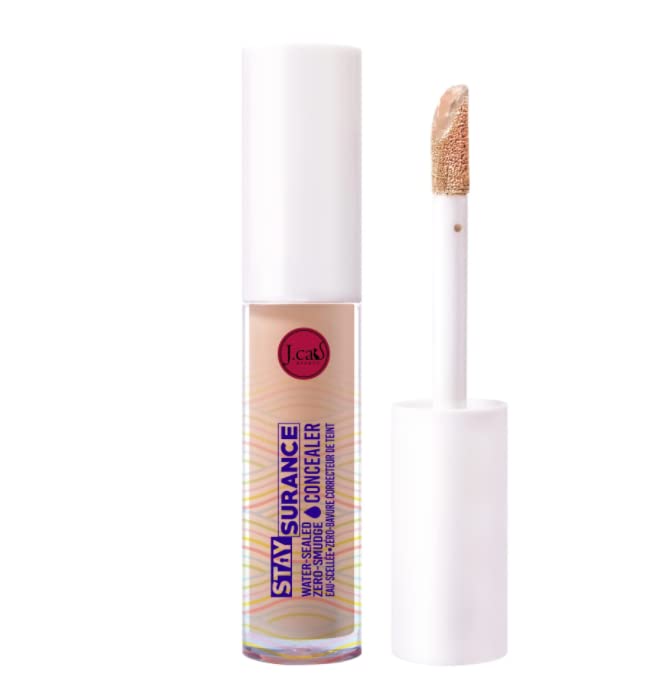 J. Cat Beauty Waterproof Concealer, Zero-Smudge, Buildable Coverage, 108 Buff, 0.16 Oz.