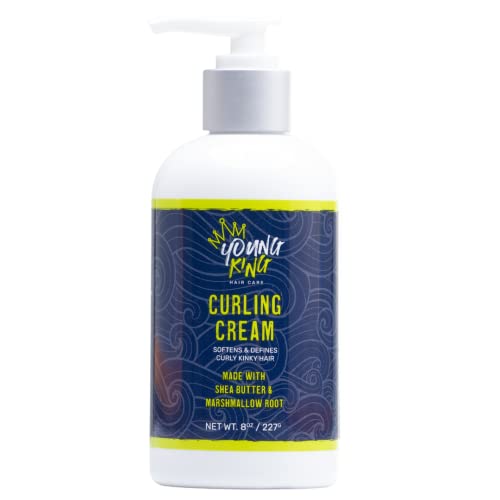 Young King Hair Care Kids Curl Cream - Moisturizing, Curl Defining, 8 Oz - For Wavy & Cur