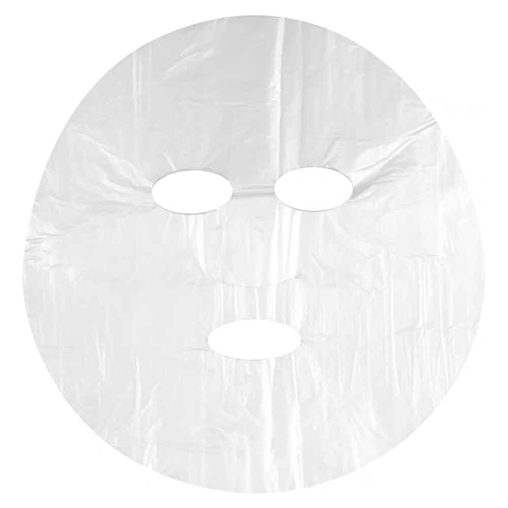 Wzll.Slsp Disposable Facial Plastic Wrap Mask - 100 Sheets, Transparent, Moisturizing