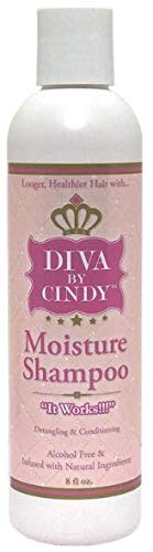 Diva By Cindy Sulfate Free Moisture Shampoo, 8 Oz - Hydrating & Gentle Cleanser